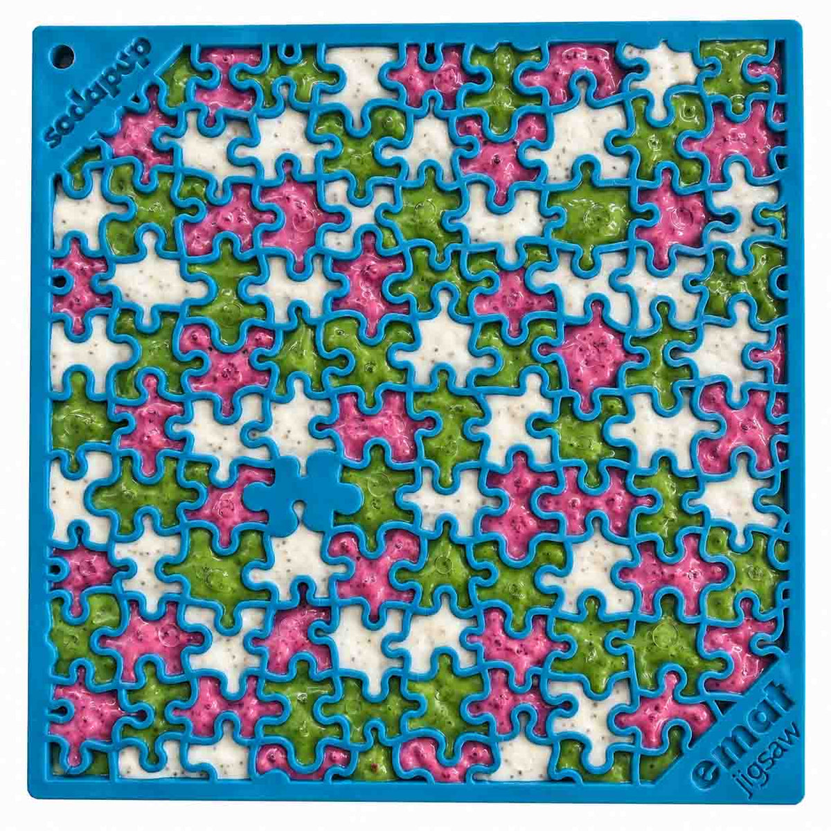 Jigsaw Puzzle eMat - Enrichment Lick Mat for Dogs and Cats | eMat Enrichment Toy for Anxiety Relief | USA Made - SodaPup/True Dogs, LLC