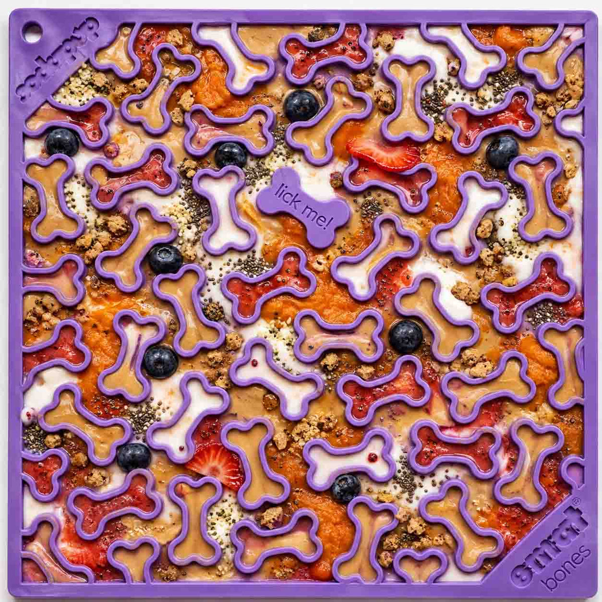 Bones eMat - Enrichment Lick Mat for Dogs and Cats | eMat Enrichment Toy for Anxiety Relief | SodaPup - SodaPup/True Dogs, LLC