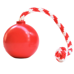 USA-K9 Cherry Bomb Durable Rubber Chew Toy, Treat Dispenser, Reward Toy, Tug Toy, and Retrieving Toy - SodaPup/True Dogs, LLC