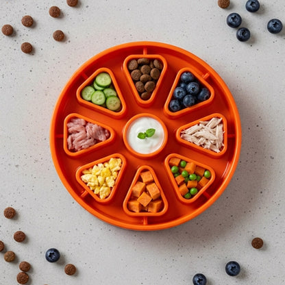 SodaPup Citrus Softie eTray Shallow Slow Feeder Dog Bowl | USA Made