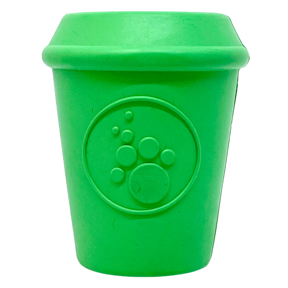 Coffee Cup eDispener Durable Rubber Chew Toy and Treat Dispenser