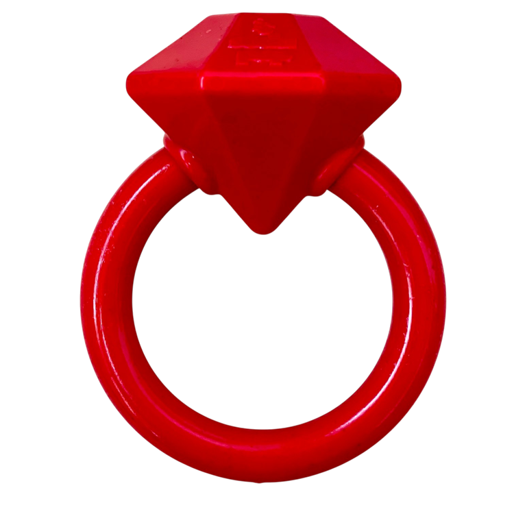 SodaPup Diamond Ring Nylon Teething Puppies | Durable & USA Made Red