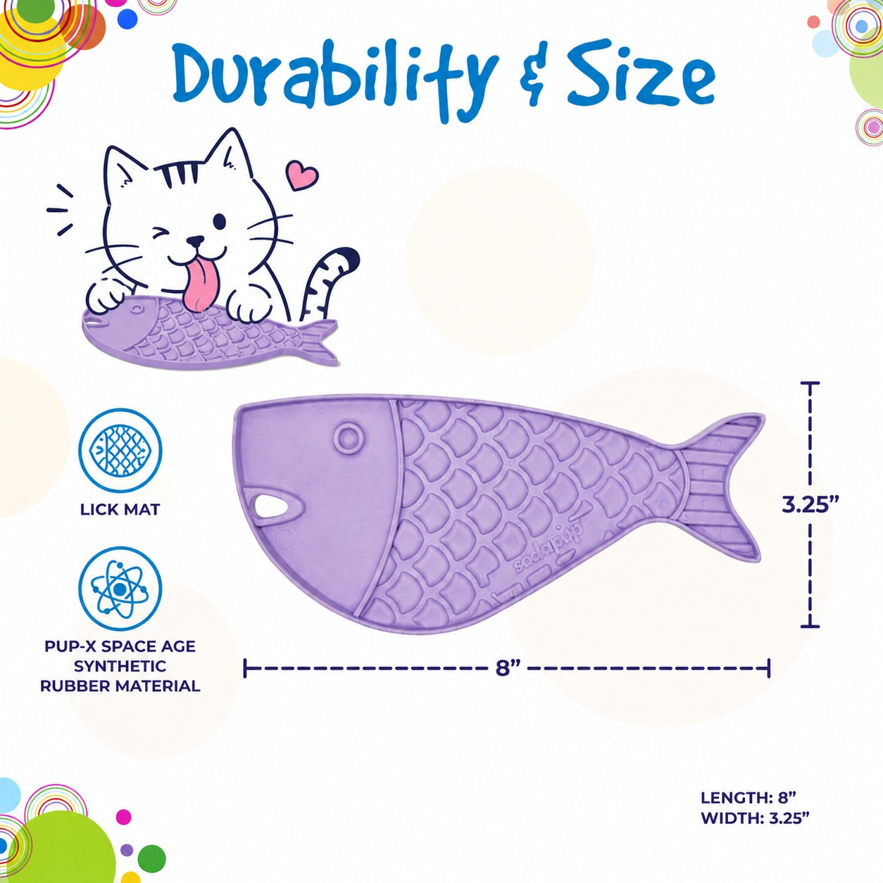 SodaPup Goldfish eMat Cat Lick Mat | Fish-Shaped Enrichment Feeder