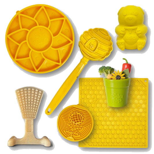 SodaPup Dog Enrichment Starter Pack 7 Premium Slow Feeder & Lick Mat Toys | USA Made