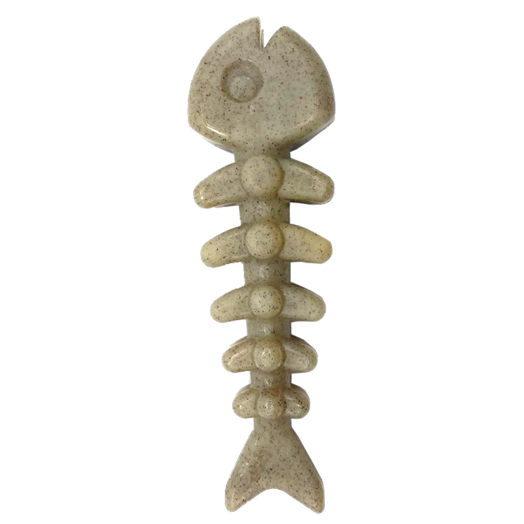 Natural beige SodaPup Fish Bone nylon chew toy