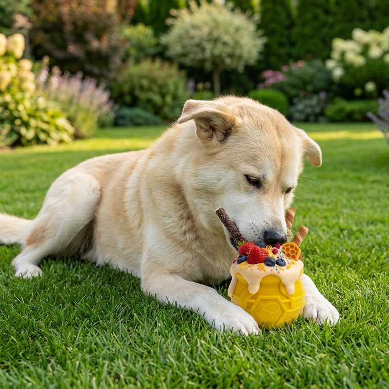 Get Honey Pot Durable PUP-X Rubber Enrichment Toy at Sodapup