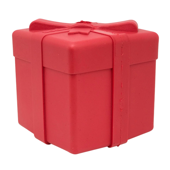Gift Box eDispenser Durable Rubber Chew Toy & Treat Dispenser
