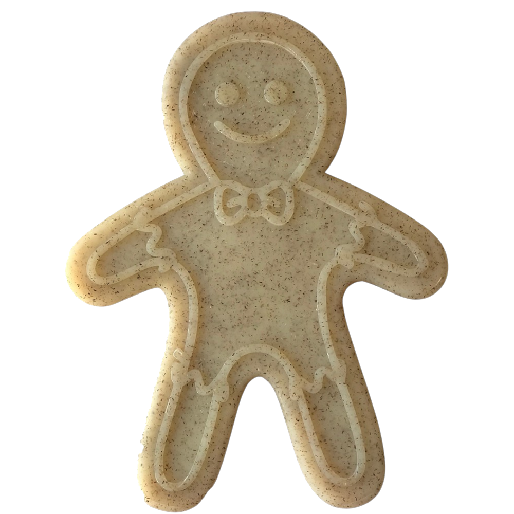 SodaPup Gingerbread Man Nylon Dog Chew Toy Aggressive Chewers | USA Made Brown