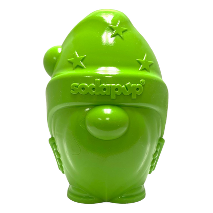 SodaPup Gnome Rubber Dog Chew Toy Heavy Chewers | Floating Treat Dispenser USA Made