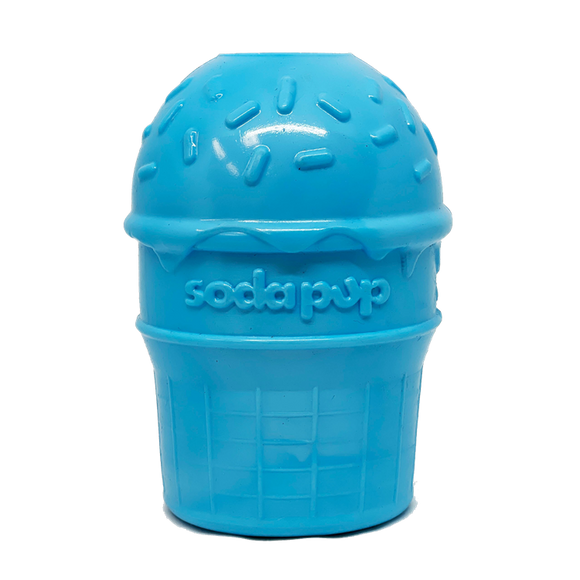 Ice Cream Cone Durable PUP-X Rubber eDispenser Chew Toy and Treat Dispenser