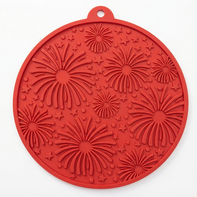USA-K9 Fireworks Design eMat - Enrichment Lick Mat For Dogs and