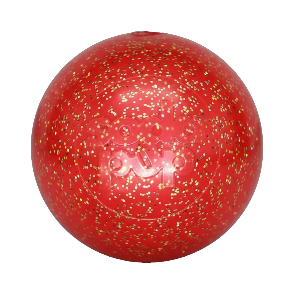 Glitter Ball 2-Pack Dog Toy | Soft Rubber Floating Fetch Ball with Treat Dispenser | USA Made - SodaPup/True Dogs, LLC