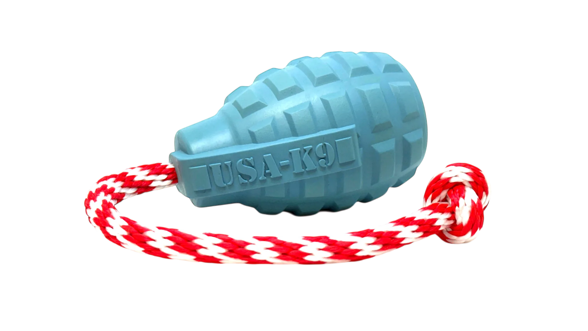 USA-K9 Grenade Shaped Rubber Dog Toy - Chew, Treat Dispenser & Tug Toy | USA - SodaPup/True Dogs, LLC