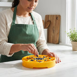 Sunflower Softie eTray Slow Feeder Dog Bowl | Soft Shallow Lick Mat | Yellow & Purple | USA Made - SodaPup/True Dogs, LLC