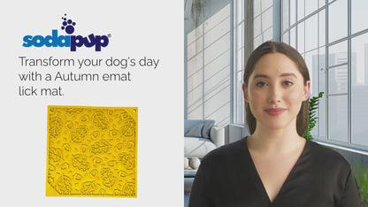 Autumn eMat - Enrichment Lick Mat For Dogs and Cats| Fall Leaves Design | SodaPup