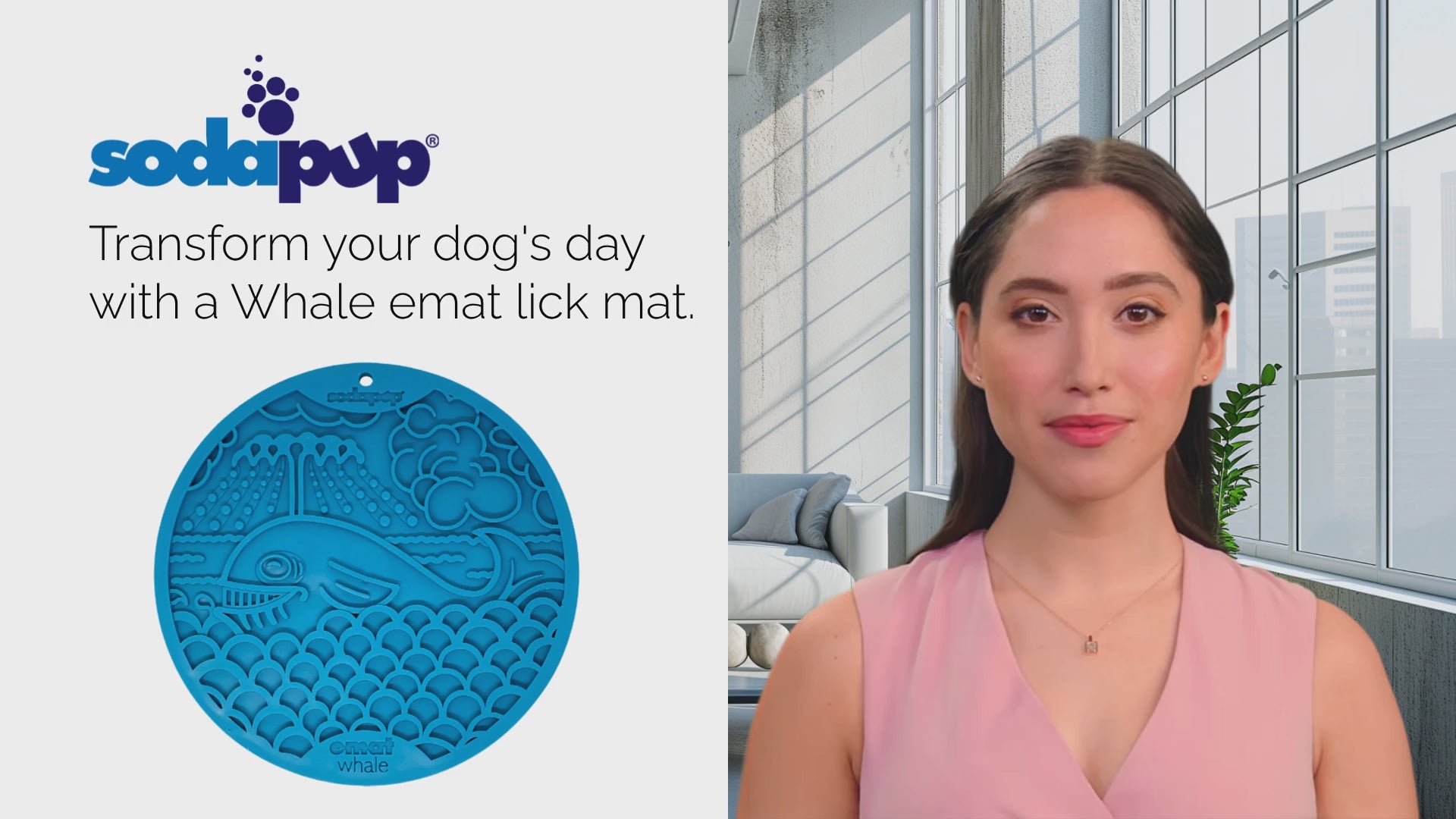 Whale Dog Lick Mat with Suction Cups | eMat Enrichment Toy