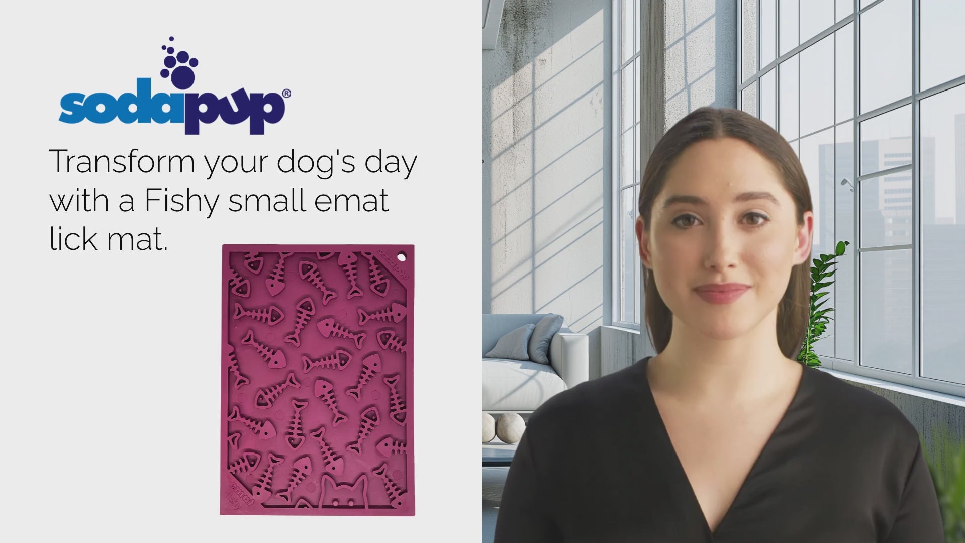 Fishy emat - Small Enrichment Lick Mat for Dogs and Cats | SodaPup