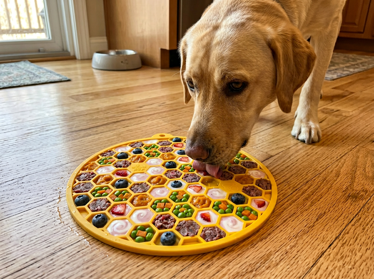 SodaPup Honeycomb Design emat Enrichment Lick Mat Dogs Cats Suction Cups | USA Made