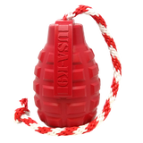 USA-K9 Grenade Durable Rubber Chew Toy, Treat Dispenser, Reward Toy, Tug Toy, and Retrieving Toy - SodaPup/True Dogs, LLC