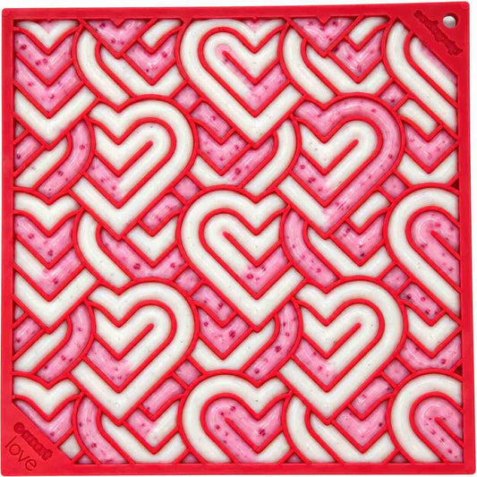 Love eMat - Enrichment Lick Mat for Dogs and Cats| Heart Design | SodaPup