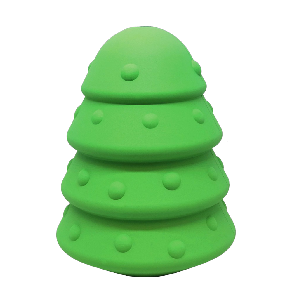 SodaPup Christmas Tree Dog Toy Durable Rubber Chew Large Dogs | USA Made