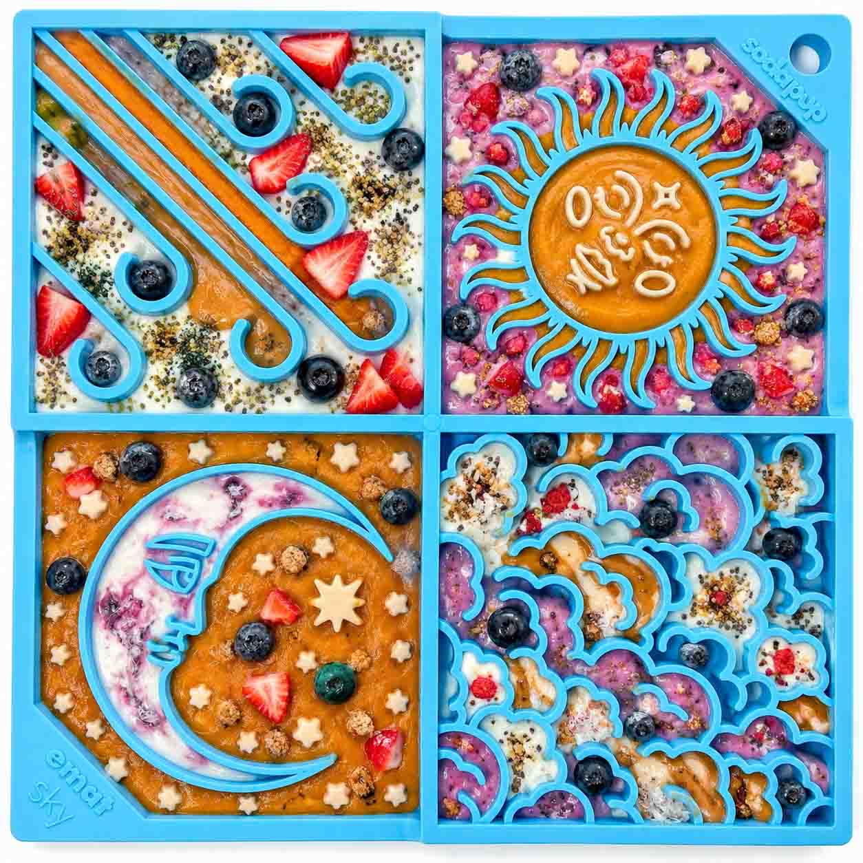 Sky Celestial Dog Lick Mat | Calming eMat Enrichment Toy | SodaPup