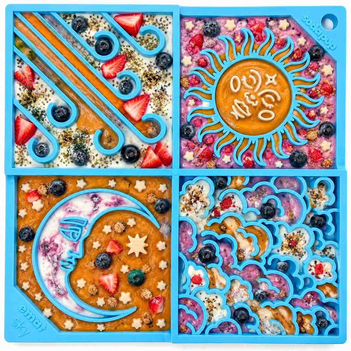 Sky Celestial Dog Lick Mat | Calming eMat Enrichment Toy | SodaPup