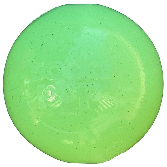 SodaPup Green Glitter Ball 2-Pack Dog Toy | Soft PUP-X Rubber Floating Fetch Treat Dispenser USA Made