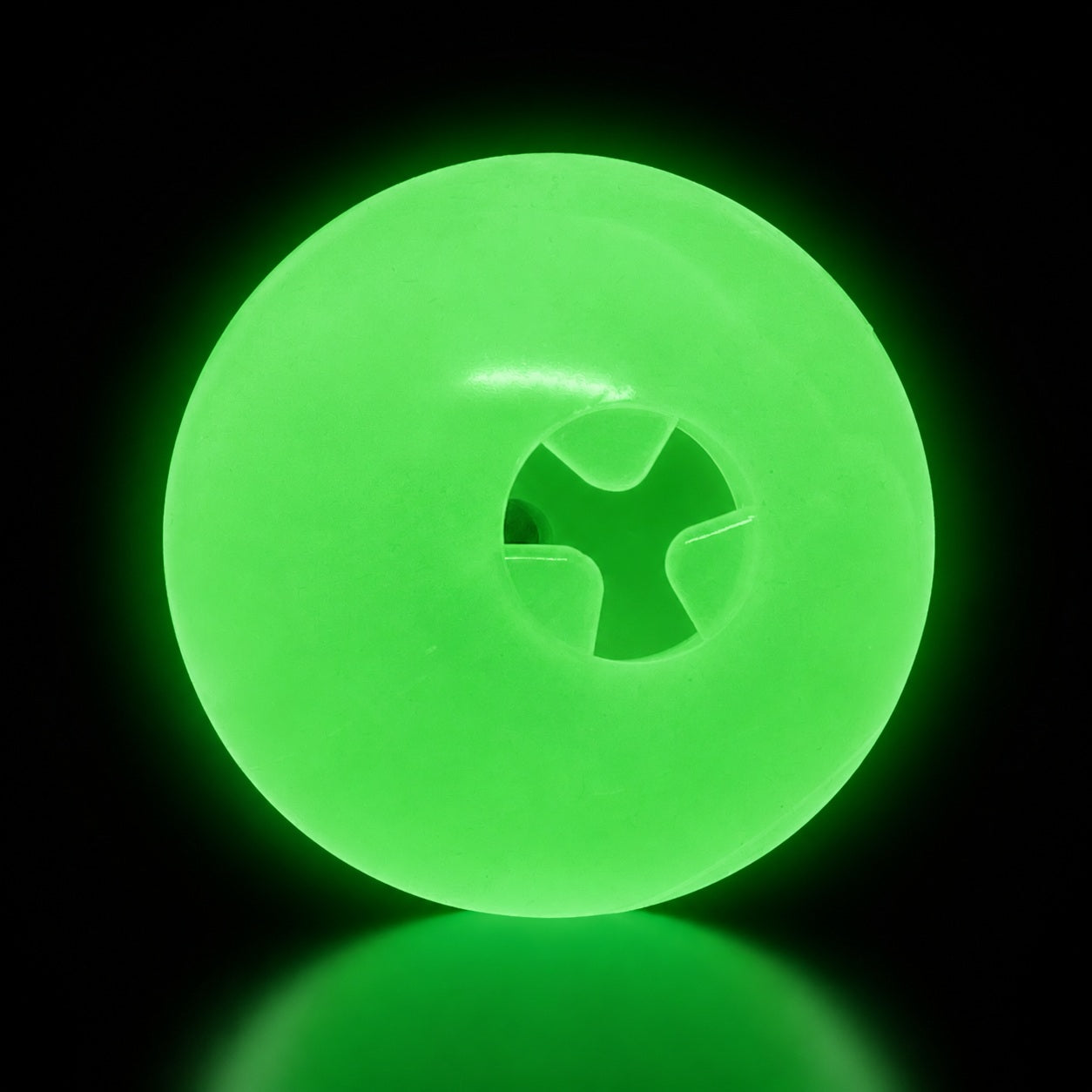 4" Glow-in-the-Dark Dog Ball - Treat Dispenser & Water Toy | USA Made - SodaPup/True Dogs, LLC