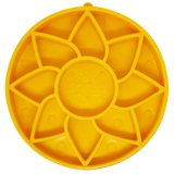 Sunflower Softie eTray Slow Feeder Dog Bowl | Soft Shallow Lick Mat | Yellow & Purple | USA Made - SodaPup/True Dogs, LLC