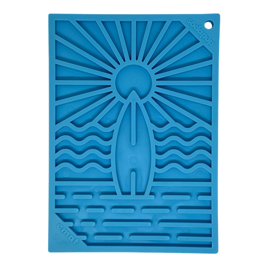 SodaPup Surf's Up eMat Small Lickmat Dogs Cats | Beach-Themed Design