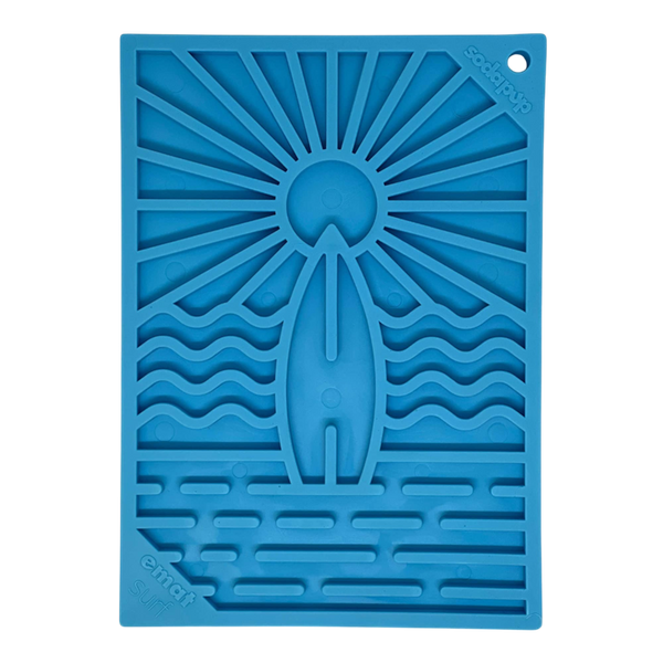 Surf's Up eMat - Small Lickmat for Dogs and Cats | Beach-Themed