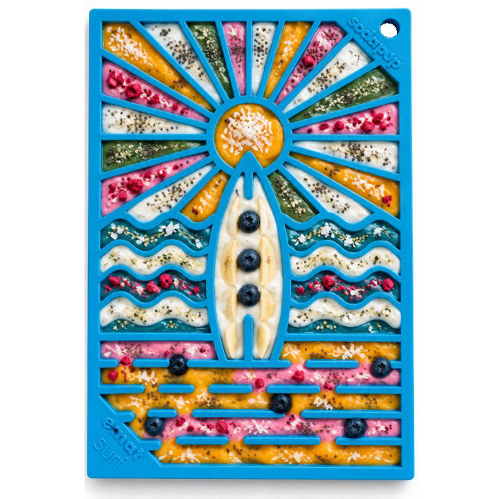 Surf's Up eMat - Small Lickmat for Dogs and Cats | Beach-Themed Design | SodaPup - SodaPup/True Dogs, LLC