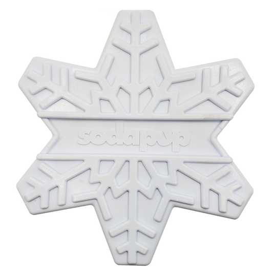 SodaPup Snowflake Nylon Dog Chew Toy Aggressive Chewers | USA Made & FDA Compliant White