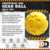ID Ball - Ultra-Durable Rubber Chew Ball - Large - Yellow - SodaPup/True Dogs, LLC
