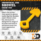 ID Shovel Ultra Durable Nylon Dog Chew Toy for Aggressive Chewers - Yellow - SodaPup/True Dogs, LLC