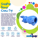 Durable Nylon Bunny Chew Toy and Enrichment Toy for Aggressive Chewers - SodaPup/True Dogs, LLC