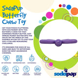 SP Butterfly Chew and Enrichment Toy  - Purple - SodaPup/True Dogs, LLC