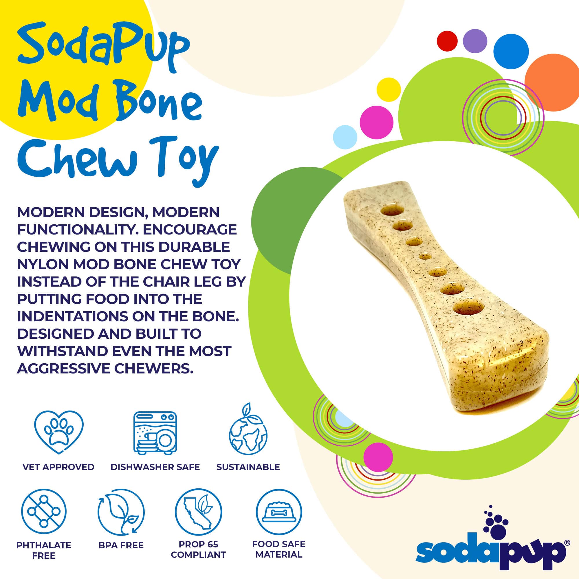 SodaPup Cross Bones Treat Pocket Dog Toy