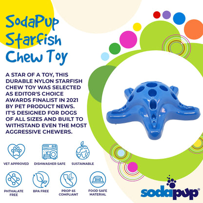 SodaPup Starfish Nylon Dog Chew Toy Aggressive Chewers | USA Made