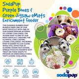 Large Green Jigsaw & Large Purple Bones eMat Lick Mat Bundle - SodaPup/True Dogs, LLC