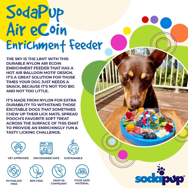 SodaPup Air Nylon eCoin Lick Mat Dogs Durable Enrichment Toy |