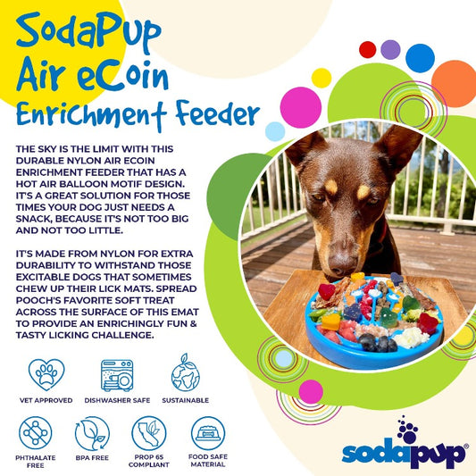 SodaPup Air Nylon eCoin Lick Mat Dogs Durable Enrichment Toy |