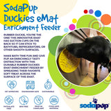 NEW! Duckies Design eMat Enrichment Lick Mat With Suction Cups - SodaPup/True Dogs, LLC