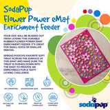 Flower Power Design eMat Enrichment Lick Mat - Pink - SodaPup/True Dogs, LLC