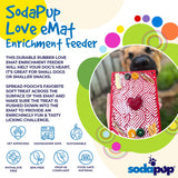 Heart Design "Love" eMat Enrichment Lick Mat - Red - Small - SodaPup/True Dogs, LLC