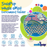 Whale Design eMat Enrichment Lick Mat With Suction Cups - SodaPup/True Dogs, LLC