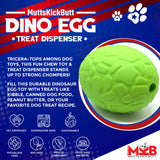 MKB Dinosaur Egg Durable Rubber Chew Toy & Treat Dispenser - Large - Green - SodaPup/True Dogs, LLC