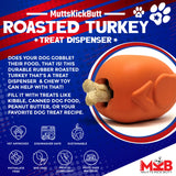 MKB Roasted Turkey Durable Rubber Chew Toy & Treat Dispenser - Large - Orange - SodaPup/True Dogs, LLC