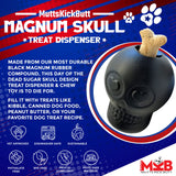 MKB Magnum Sugar Skull Ultra-Durable Chew Toy & Treat Dispenser - Large - Black - SodaPup/True Dogs, LLC